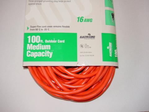 Extension cord, in package