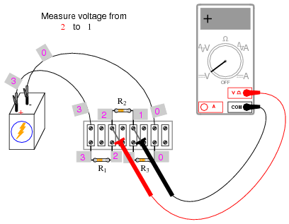 measuring voltage 2 to 1