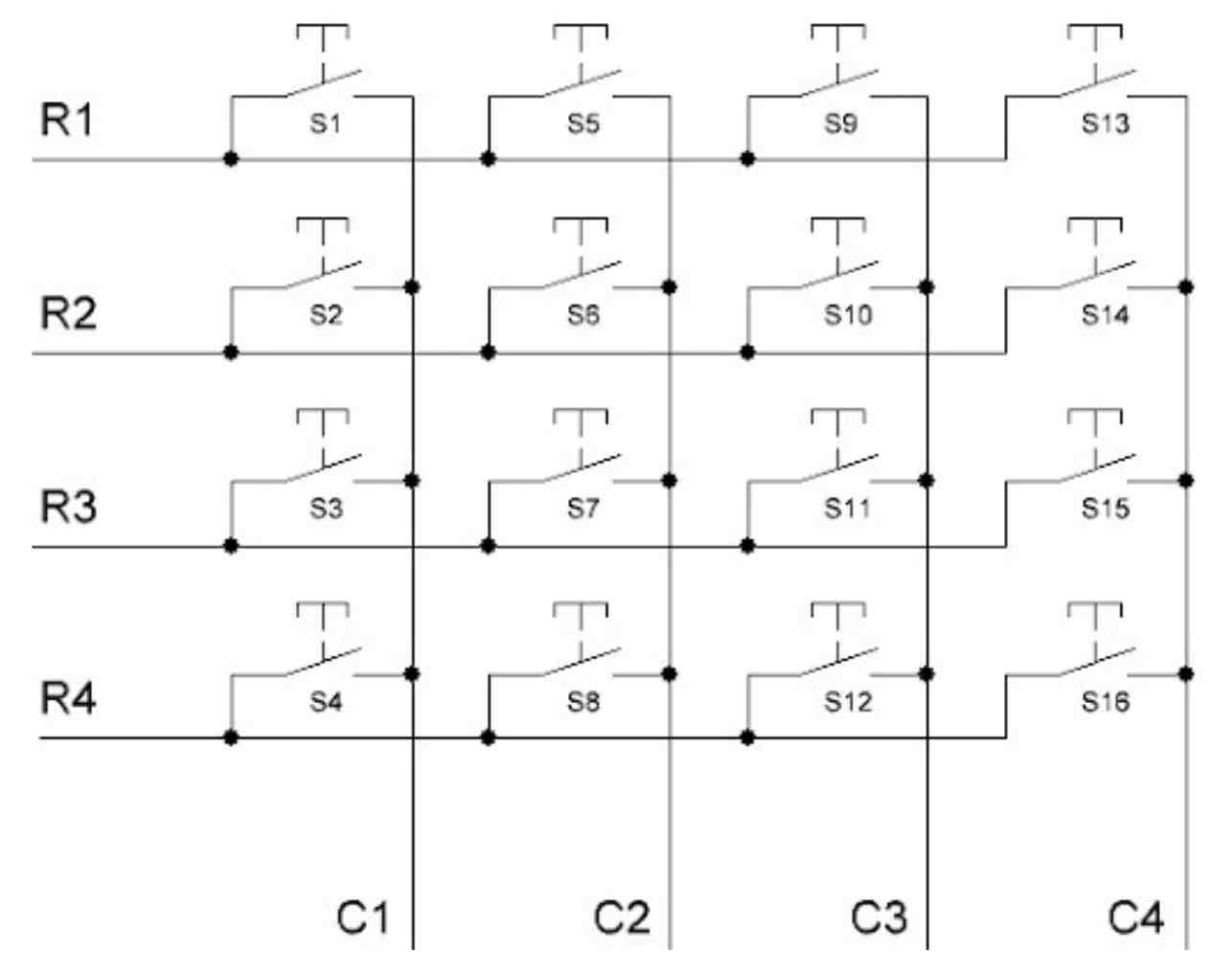 matrix keypad schematic diagram