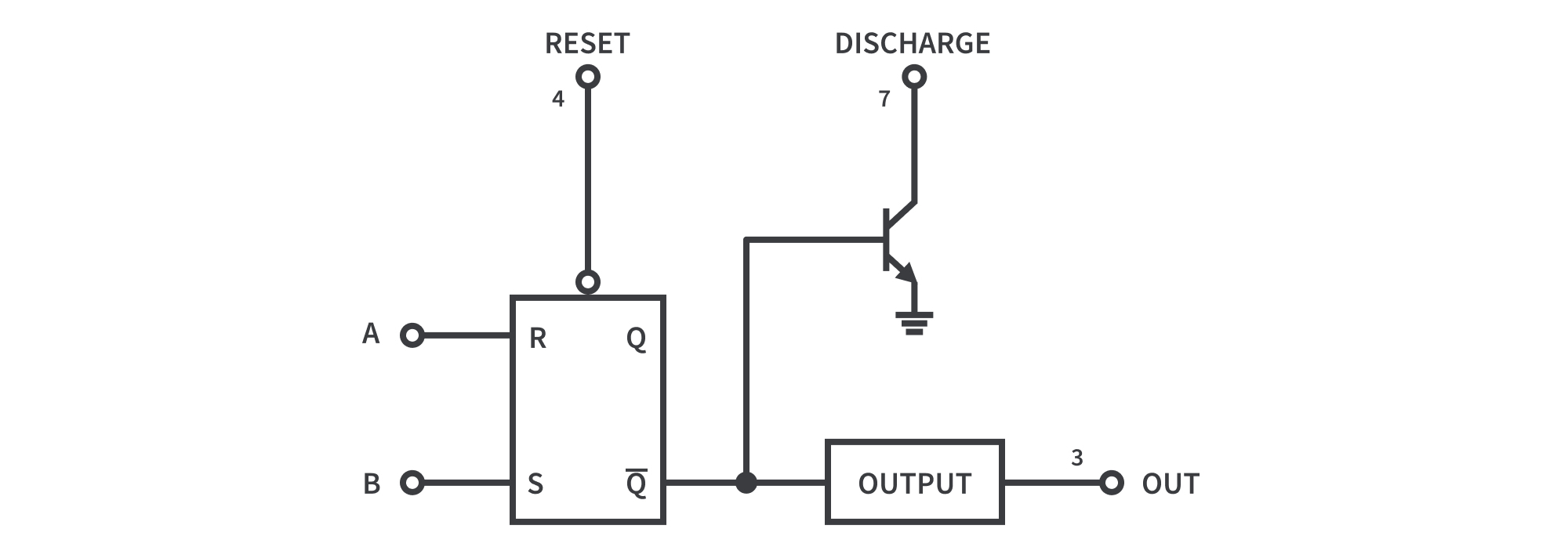 555 Timer second part of internal circuit 555 Timer second part of internal circuit