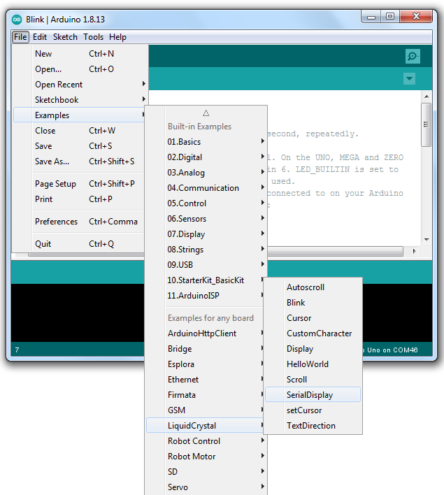 Figure 1 - SerialDisplay Example