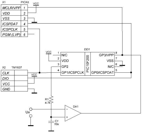 Figure 1. Schematic diagram of the digital voltmeter. Figure 1. Schematic diagram of the digital voltmeter.