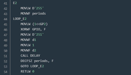 Codes in lines 41 to 54. Codes in lines 41 to 54.