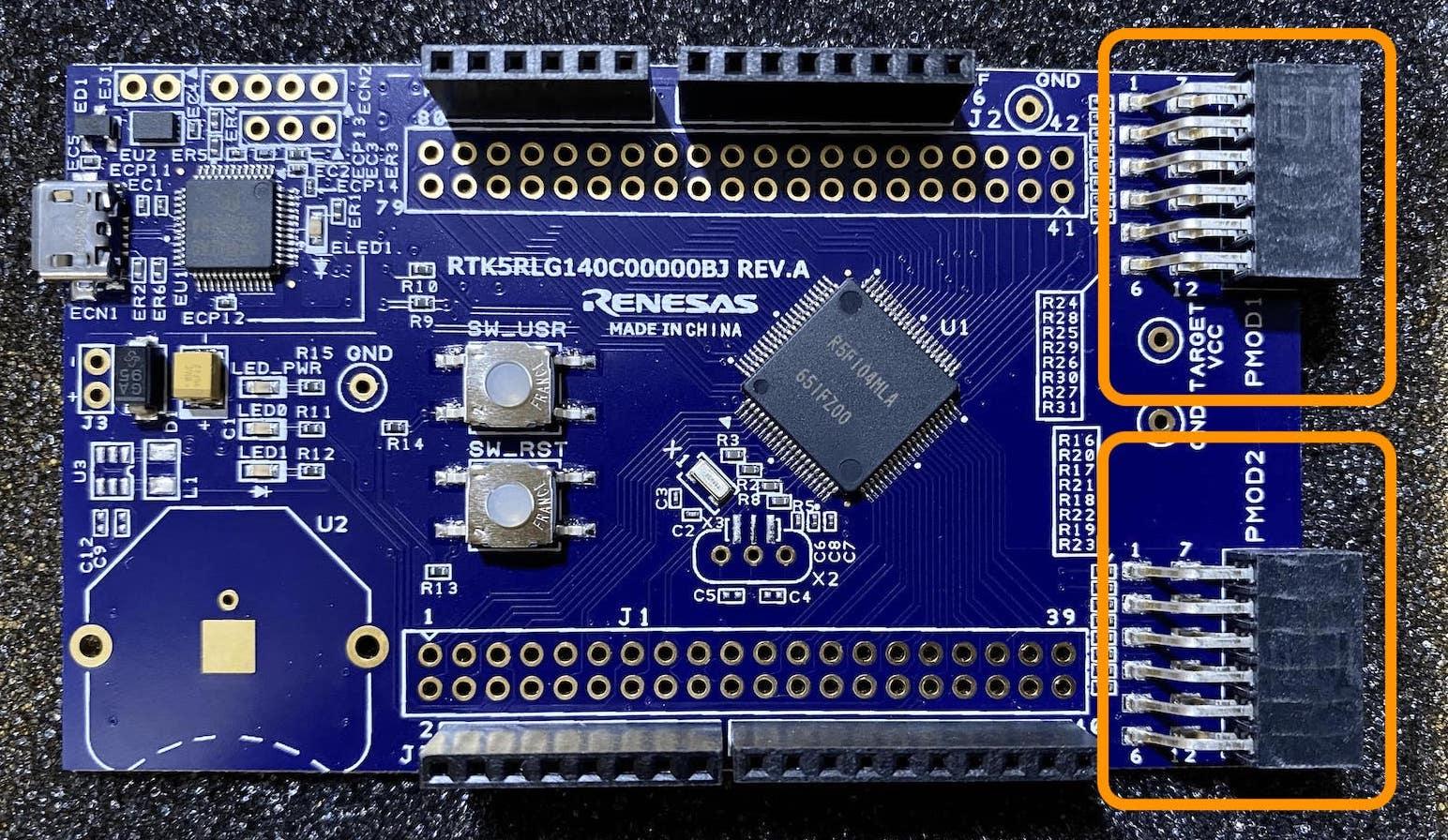 G14 fast prototyping board Pmod connectors RL78 G14 fast prototyping board Pmod connectors RL78