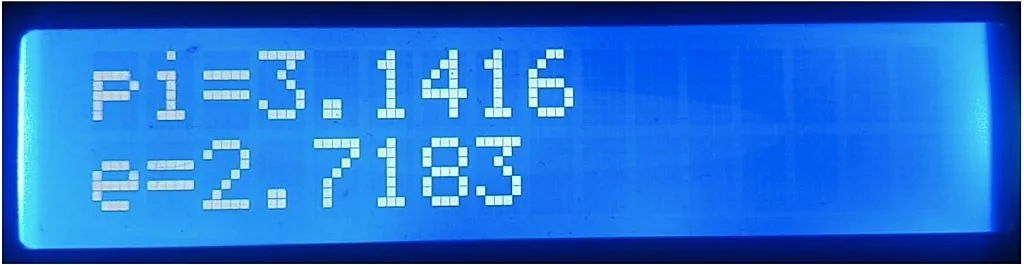 Math constants displaying Math constants displaying