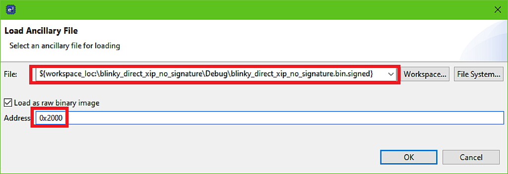 Loading the user’s application to the primary slot Loading the user’s application to the primary slot