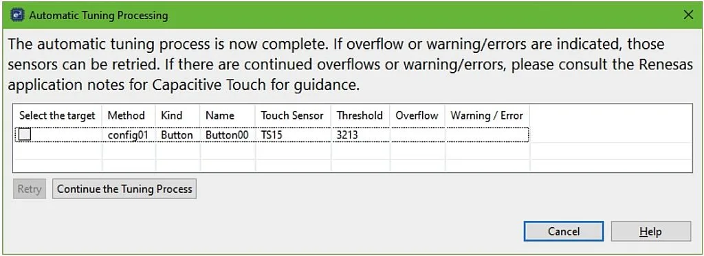 Finalizing automatic tuning process Finalizing automatic tuning process