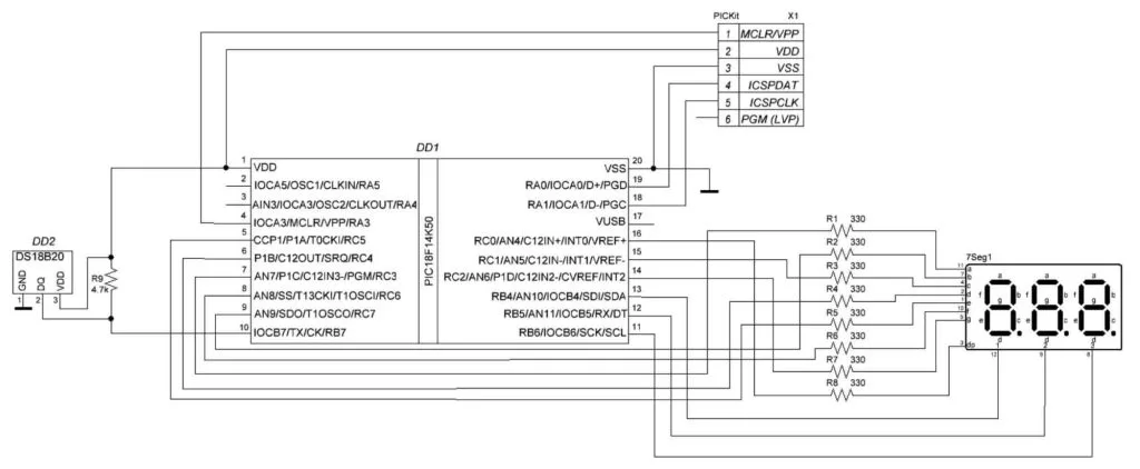 B20 sensor 7 segment display B20 sensor 7 segment display