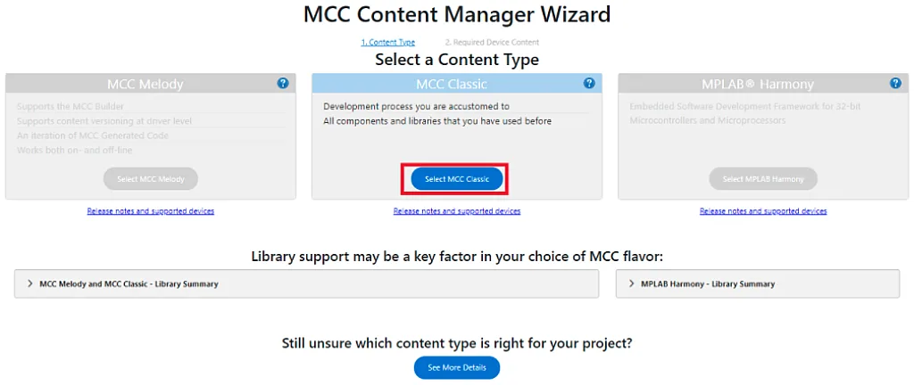 Figure 3 - MCC Content Manager Wizard Figure 3 - MCC Content Manager Wizard