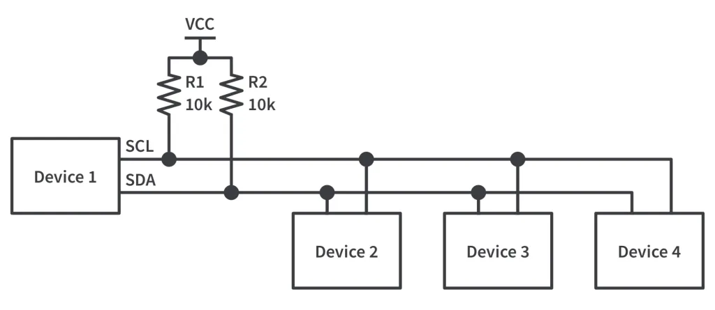 Figure 2. Parallel connection of several devices. Figure 2. Parallel connection of several devices.