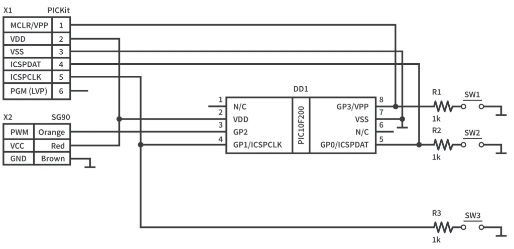 Figure 1. Schematic diagram of the code lock Figure 1. Schematic diagram of the code lock