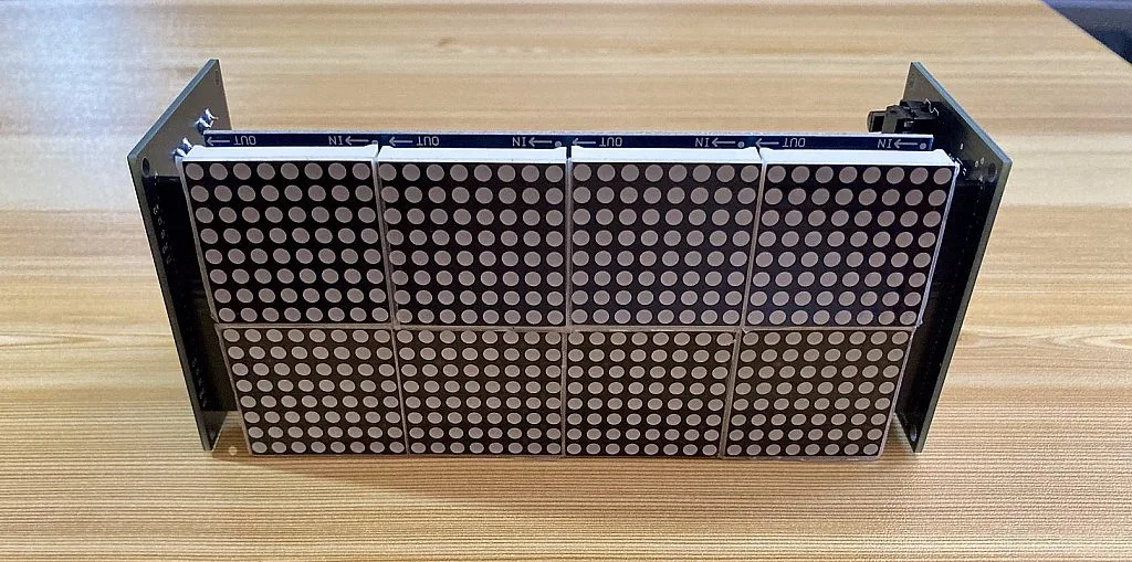 Assembled Dot Matrix LED Display Digital Clock (Front) Assembled Dot Matrix LED Display Digital Clock (Front)