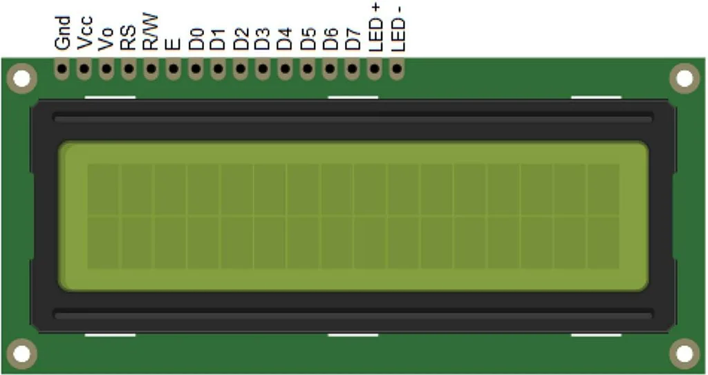 1602 LCD pinout 1602 LCD pinout