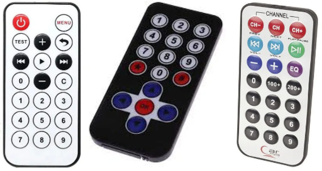 Figure 5. IR remote from Arduino sets. Figure 5. IR remote from Arduino sets.