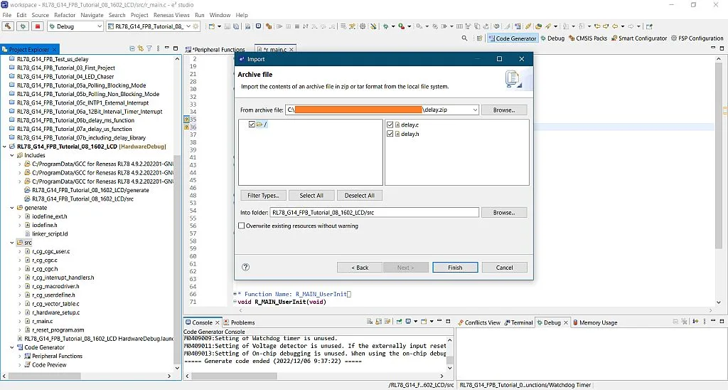 Importing the delay and LCD libraries. Importing the delay and LCD libraries.