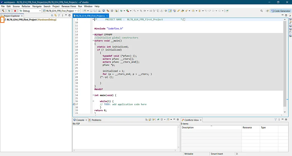 Figure 31. Project Explorer Window Collapse Button. Figure 31. Project Explorer Window Collapse Button.