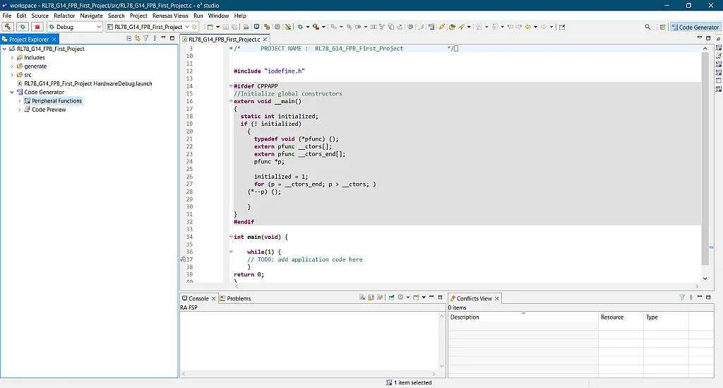 Figure 32. Opening Code Generator. Figure 32. Opening Code Generator.
