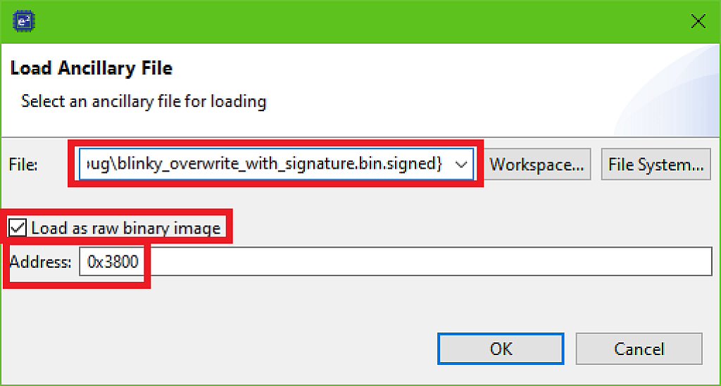 Figure 52 - Loading the user’s application to the primary slot Figure 52 - Loading the user’s application to the primary slot