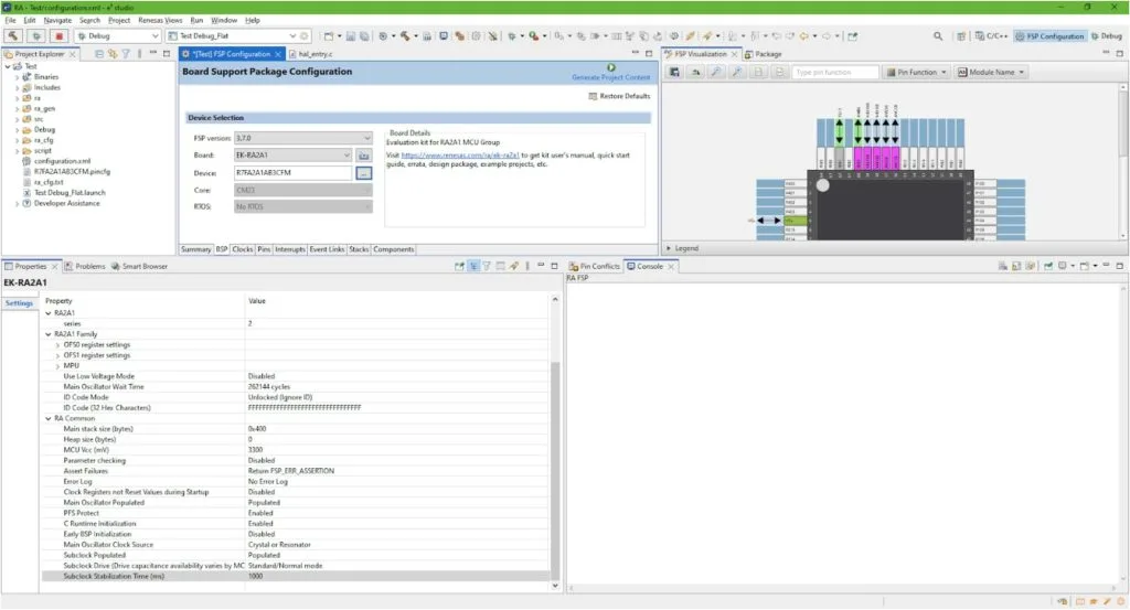 Figure 6 - BSP Tab of the FSP Configuration Figure 6 - BSP Tab of the FSP Configuration