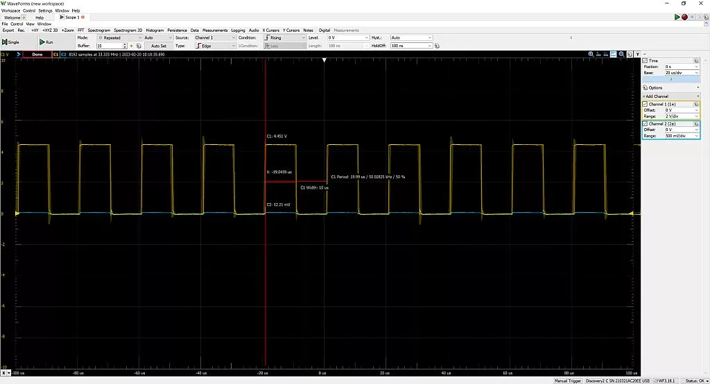 RL78/G14 FPB TAU PWM Function at 50% Duty Cycle Waveform. RL78/G14 FPB TAU PWM Function at 50% Duty Cycle Waveform.