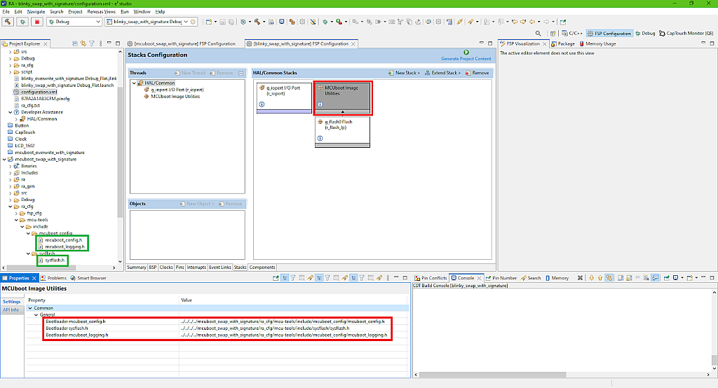 Figure 12 - Properties of the “MCUboot Image Utilities” block Figure 12 - Properties of the “MCUboot Image Utilities” block