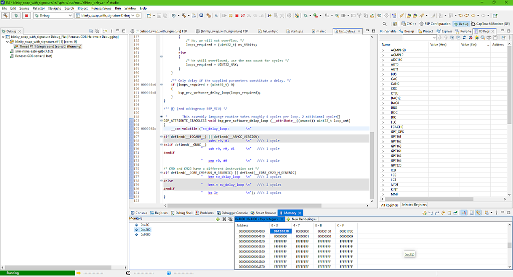 Figure 21 - Content of the primary slot after the first startup Figure 21 - Content of the primary slot after the first startup