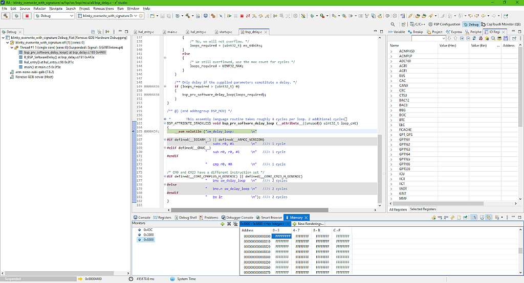 Figure 59 - Content of the secondary slot after updating the application Figure 59 - Content of the secondary slot after updating the application