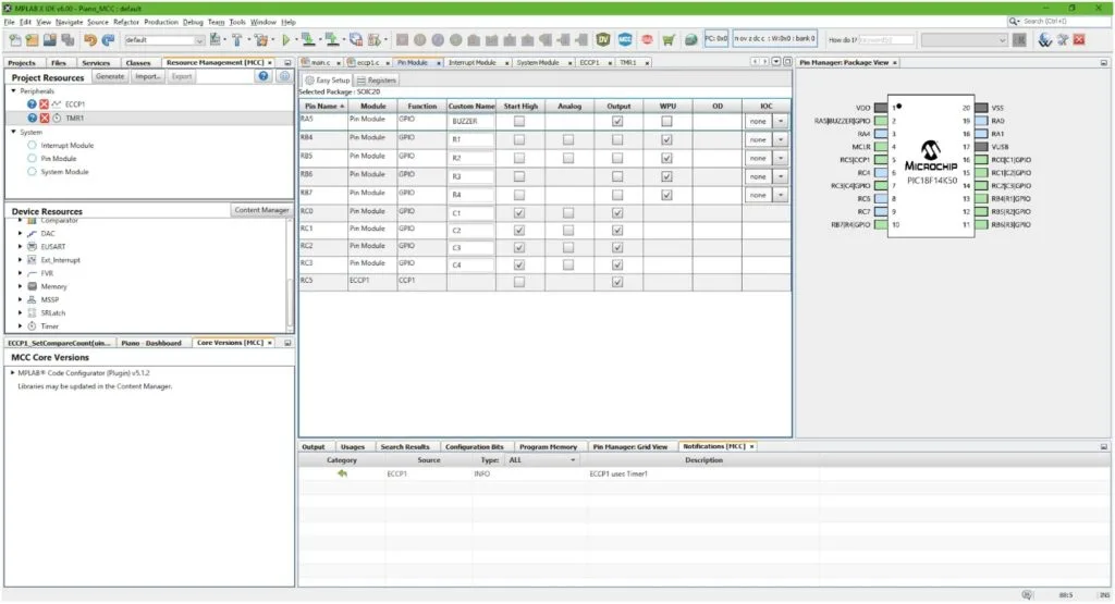 Pin Module configuration Pin Module configuration