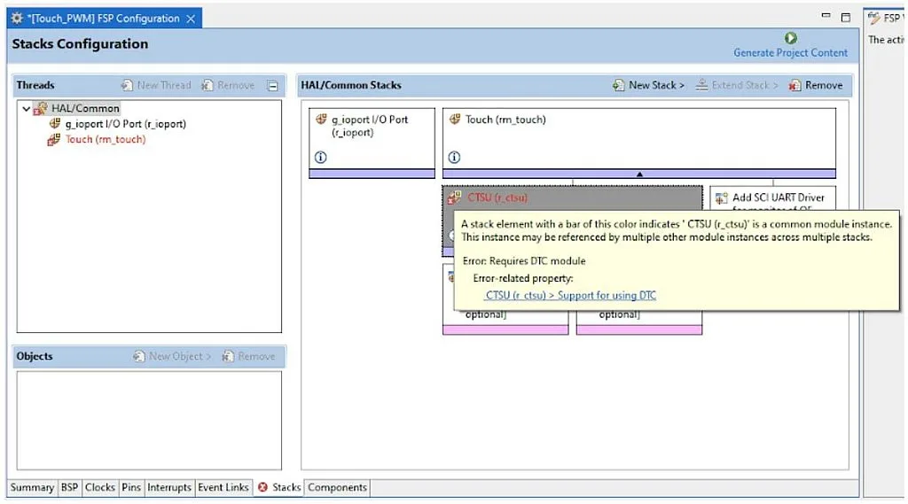 CTSU module error CTSU module error