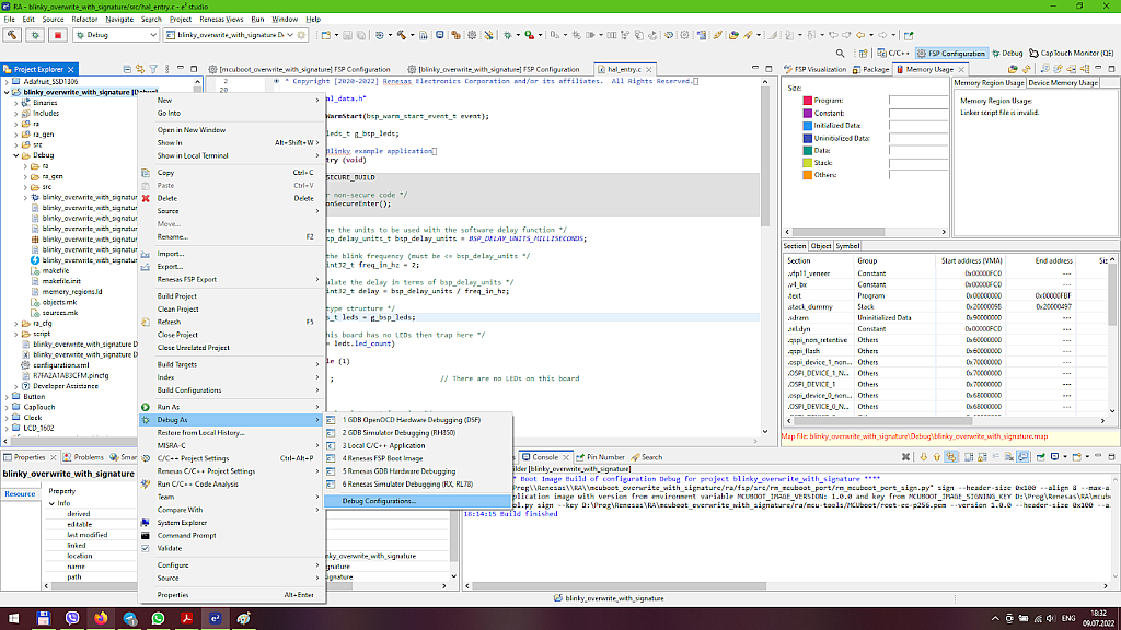 Figure 41 - Opening Debug Configurations Figure 41 - Opening Debug Configurations