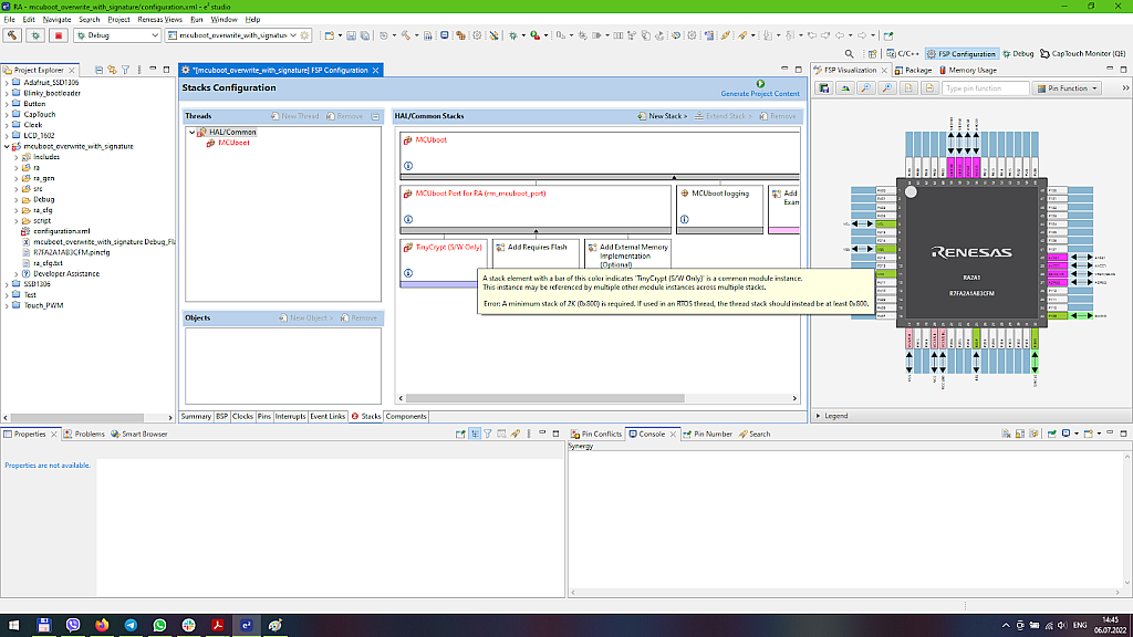 Figure 9 - TinyCrypt error explanation Figure 9 - TinyCrypt error explanation