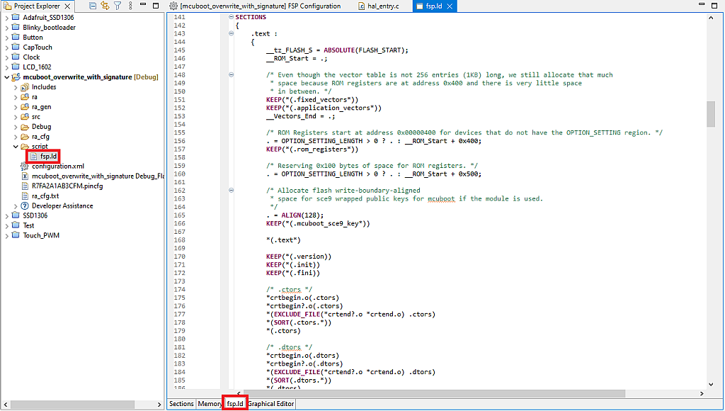 Figure 18 - “fsp.ld” file Figure 18 - “fsp.ld” file