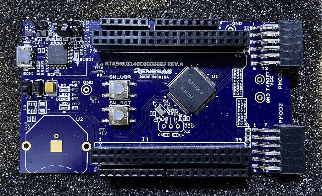 RL78 G14 fast prototyping board modified top side RL78 G14 fast prototyping board modified top side