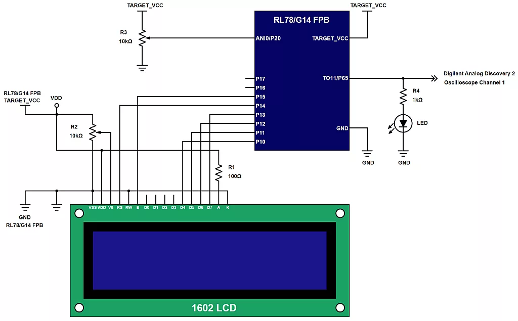 Figure 7. RL78/G14 FPB TAU PWM Function Sample Project Schematic Diagram Figure 7. RL78/G14 FPB TAU PWM Function Sample Project Schematic Diagram