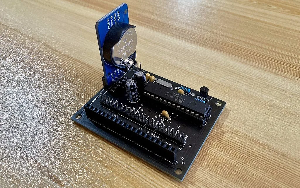 DS3231 RTC Module (2032 Battery) attached to the Digital Clock MCU PCB DS3231 RTC Module (2032 Battery) attached to the Digital Clock MCU PCB