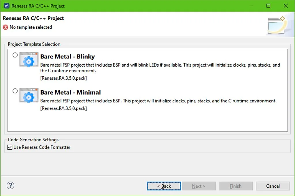Figure 19 - Template Selection Figure 19 - Template Selection