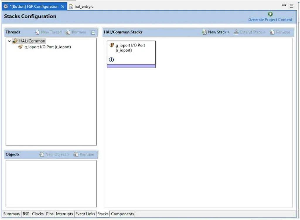 Figure 7 - “Stacks” Tab of the FSP Configuration Figure 7 - “Stacks” Tab of the FSP Configuration