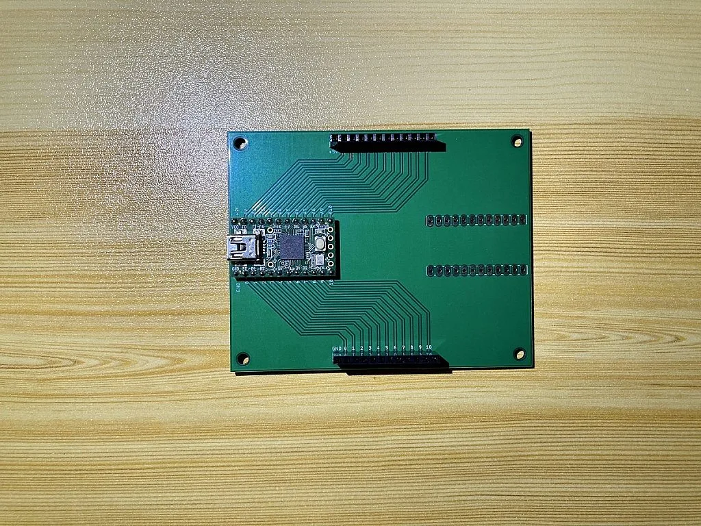 Teensy 2.0 soldered to the MIDI Controller Bottom PCB Teensy 2.0 soldered to the MIDI Controller Bottom PCB