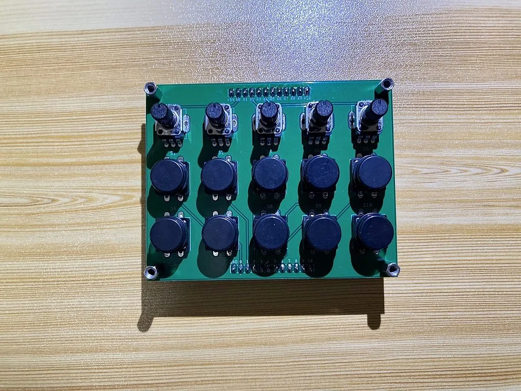 MIDI Controller Bottom and Top PCBs Stacked MIDI Controller Bottom and Top PCBs Stacked