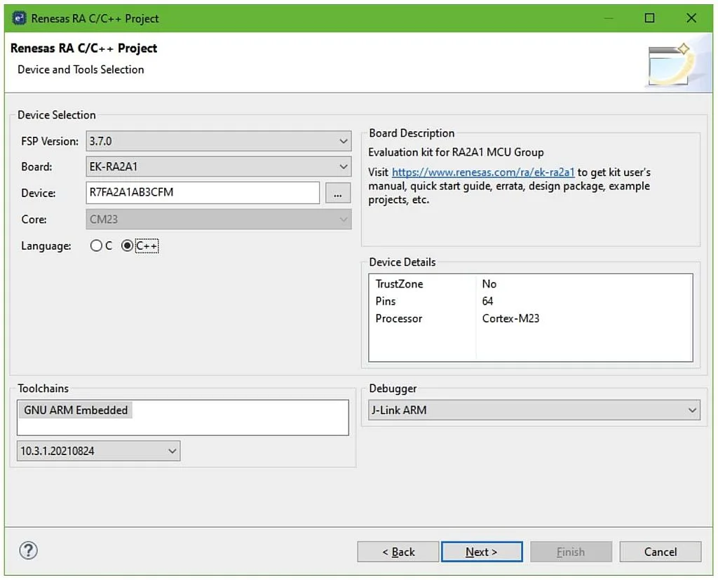 Selection of the C++ language for the project Selection of the C++ language for the project