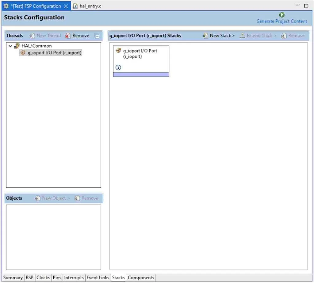 Figure 9 - Stacks Tab of the FSP Configuration Figure 9 - Stacks Tab of the FSP Configuration