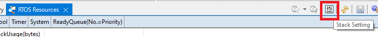 Figure 11 - “Stack Settings” button