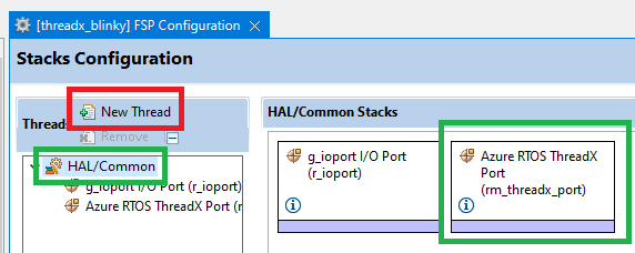 Initial stacks configuration