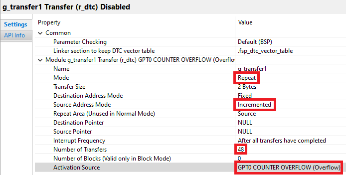 Figure 5 - Configuration of the second DTC stack