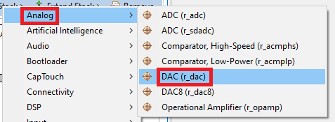 Figure 6 - Adding the DAC8 stack