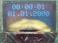 Time and date on the OLED display