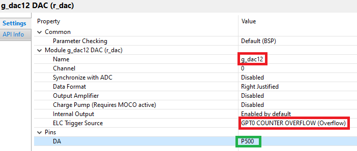 Figure 7 - Configuration of the DAC stack