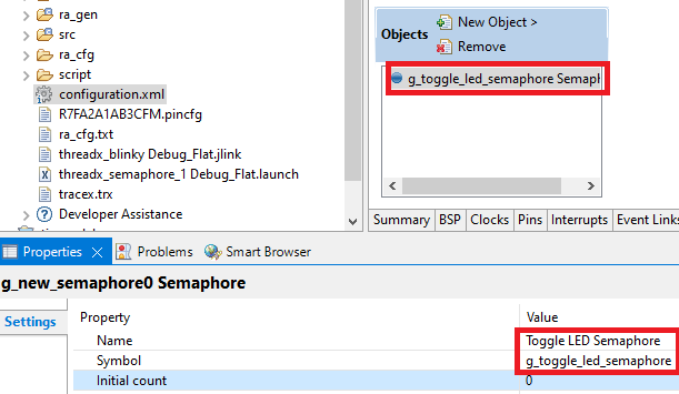 Semaphore properties