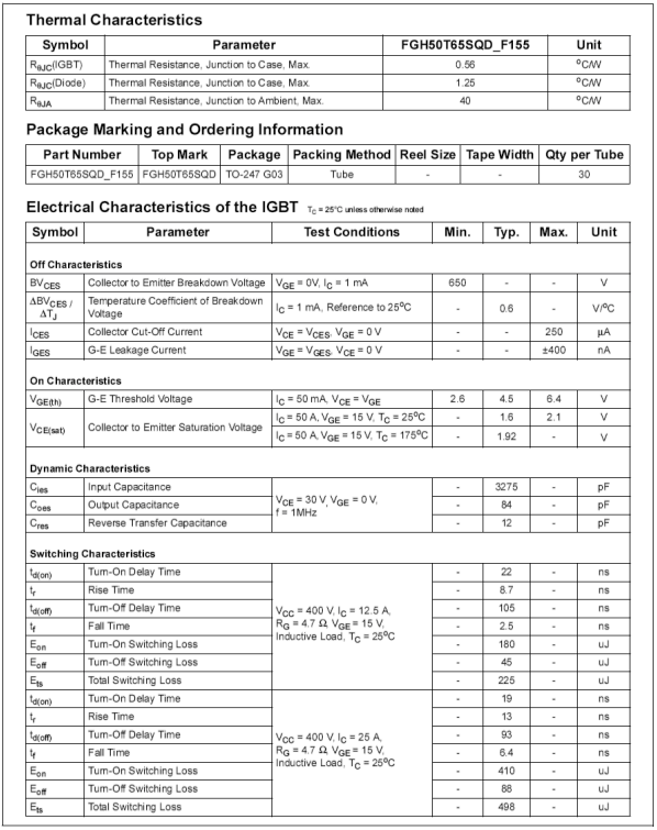 IGBT Data Sheet Interpretation - Electrical Engineering Textbooks ...
