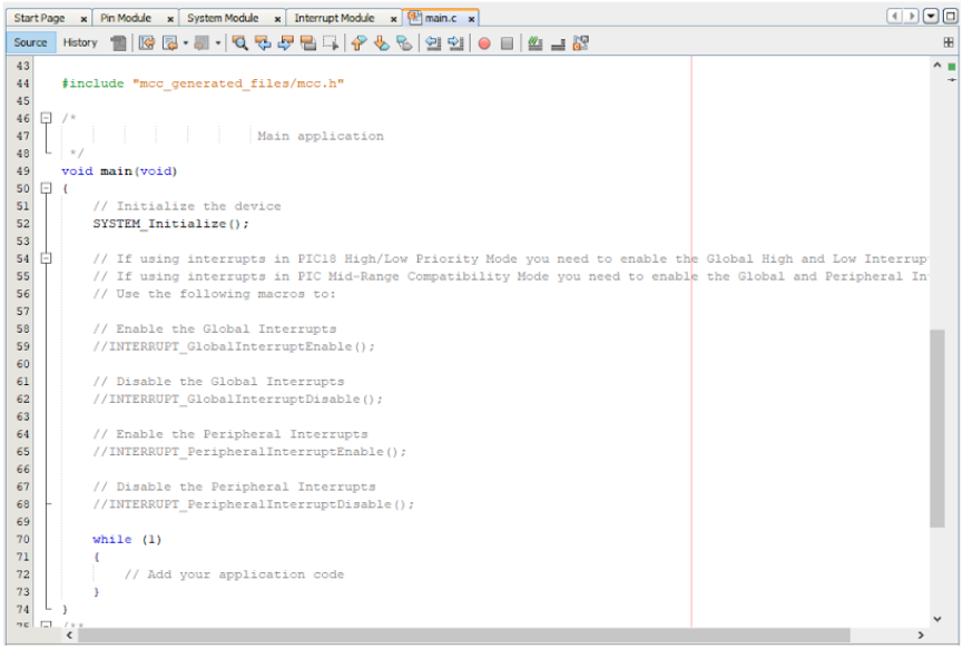 Figure 18 - “main.c” file